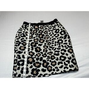 Ann Taylor Petite Leopard Print Pencil Skirt Cream Black Tan Size 4P NWT